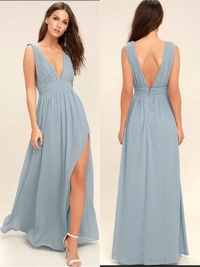 Lulus | Dresses | Nwt Lulus Heavenly Hues Maxi Dress In Navy Blue Size Medium